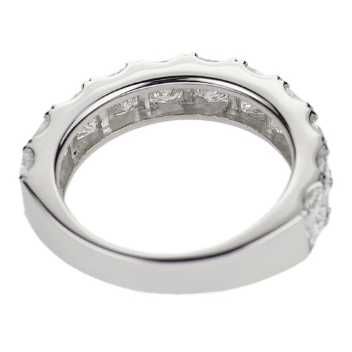 新品 Pt950 プリンセスカット ダイヤモンド リング 3.001ct D-G SI1-2 ハーフエタニティ — セルビーオンラインストア