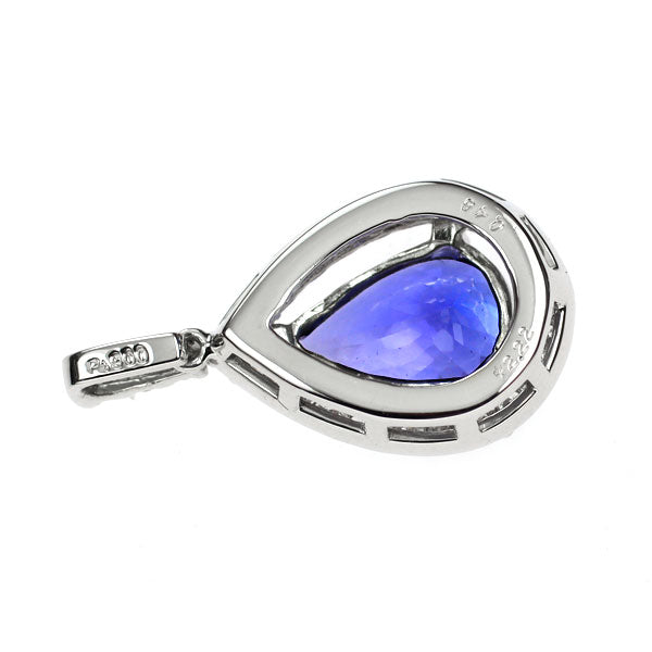 Pt900 タンザナイト ダイヤモンド ペンダントトップ 2.22ct D0.48ct