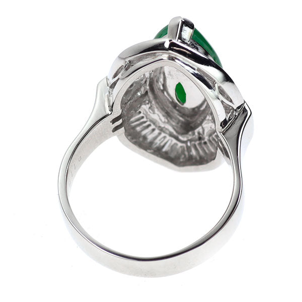 Pt900 翡翠 ダイヤモンド リング D1.19ct