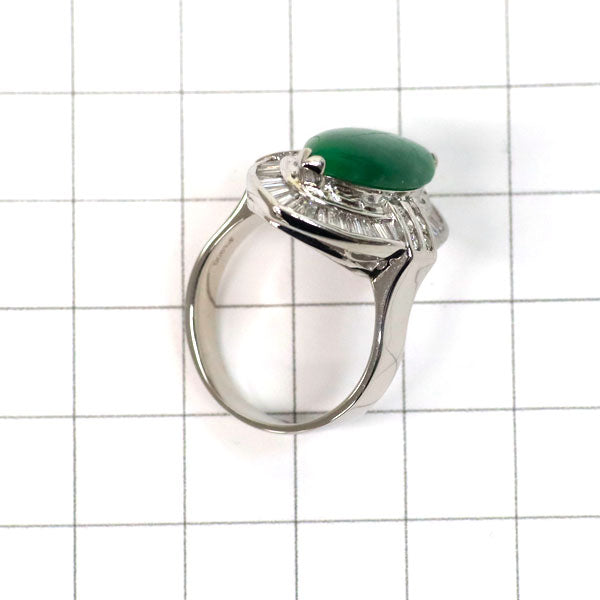 Pt900 翡翠 ダイヤモンド リング D1.19ct
