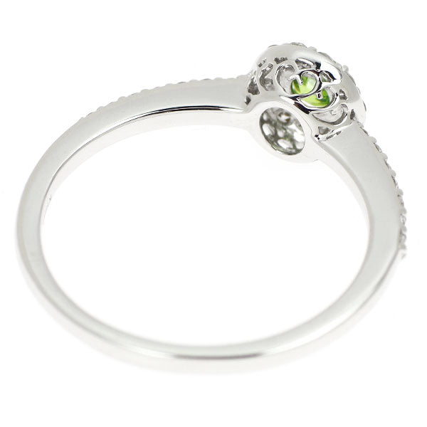 希少 K18WG デマントイドガーネット ダイヤモンド リング 0.25ct D0.23ct