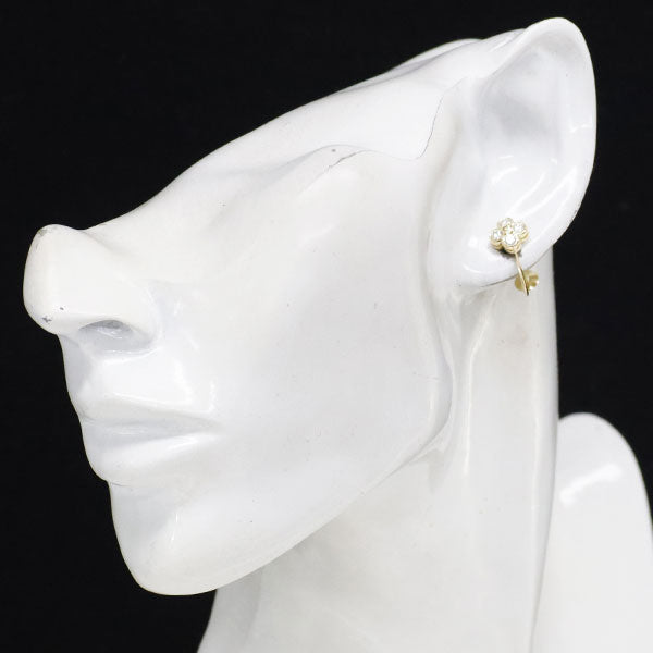 ミラショーン K18YG ダイヤモンド イヤリング 0.59ct フラワー