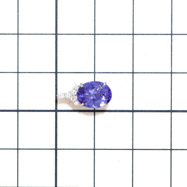 Pt900 タンザナイト ダイヤモンド ペンダントトップ 2.03ct D0.07ct