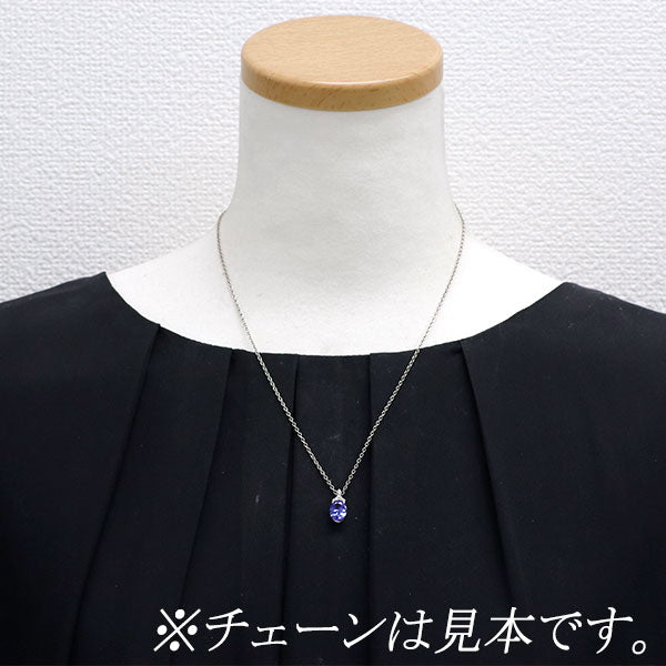 Pt900 タンザナイト ダイヤモンド ペンダントトップ 2.03ct D0.07ct