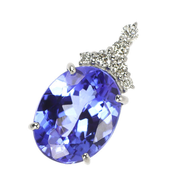 Pt900 タンザナイト ダイヤモンド ペンダントトップ 2.03ct D0.07ct