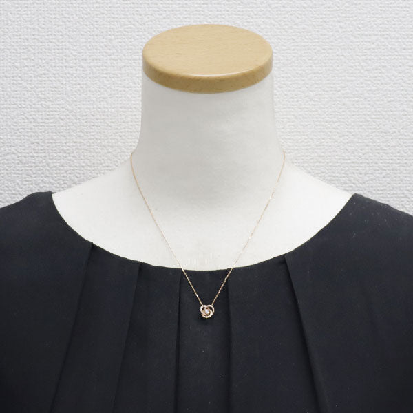 4℃ K18PG ダイヤモンド ペンダントネックレス フラワー