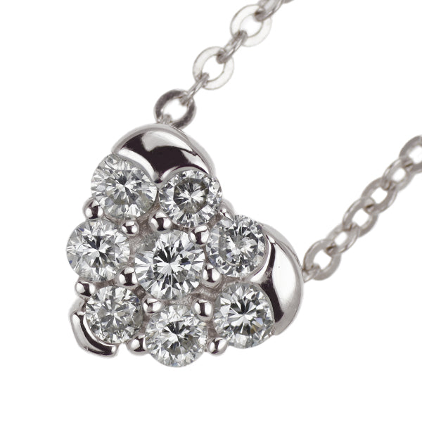 ヴァンドーム青山 K18WG ダイヤモンド ペンダントネックレス 0.19ct ハート