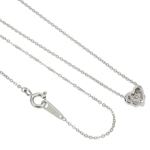 ヴァンドーム青山 K18WG ダイヤモンド ペンダントネックレス 0.19ct ハート