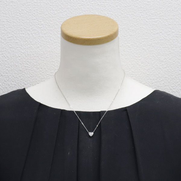 ヴァンドーム青山 K18WG ダイヤモンド ペンダントネックレス 0.19ct ハート