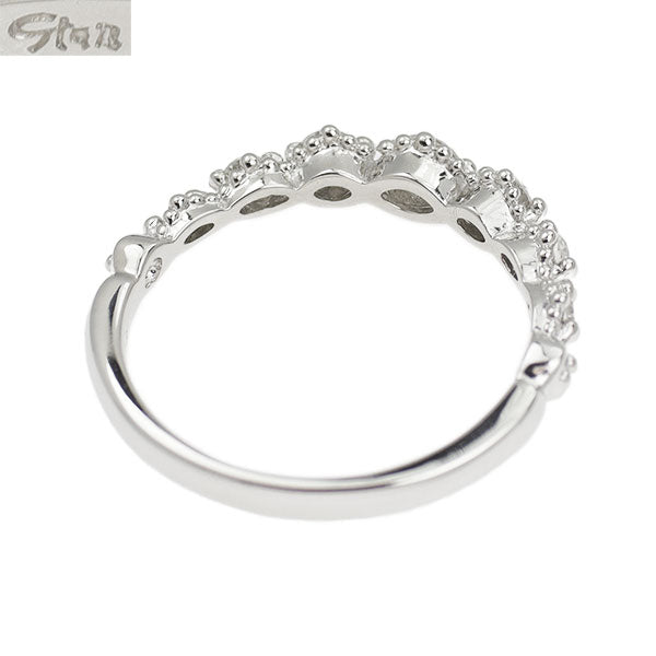 スタージュエリー Pt950 ダイヤモンド リング 0.18ct ハーフエタニティ