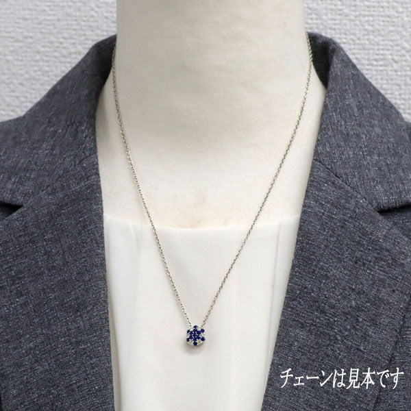 K18WG サファイア ダイヤモンド ペンダントトップ