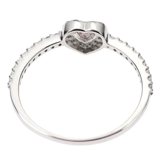 新品 Pt950 ハートシェイプ 天然ピンクダイヤモンド リング 0.098ct FP SI2 D0.18ct【エスコレ】
