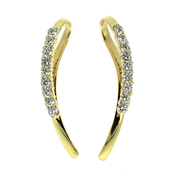 K18YG ダイヤモンド イヤリング 1.00ct イヤーカフ