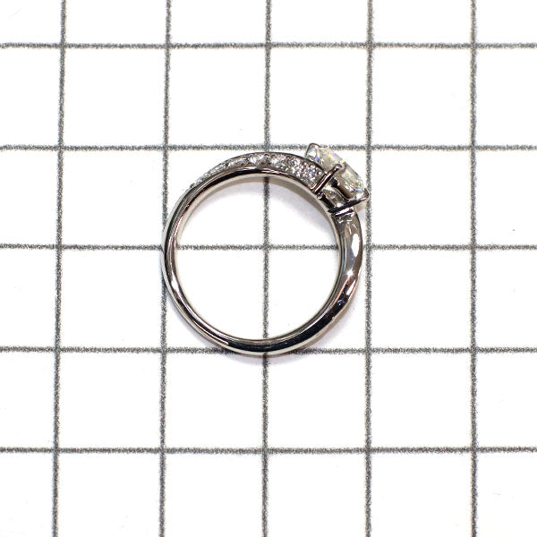 ロイヤルアッシャー Pt950 ロイヤルアッシャーカット ダイヤモンド リング 0.739ct H VS1 D0.24ct シグニチャーカットコレクション