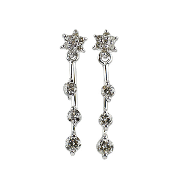 ヴァンドーム青山 K18WG ダイヤモンド ピアス 0.30ct