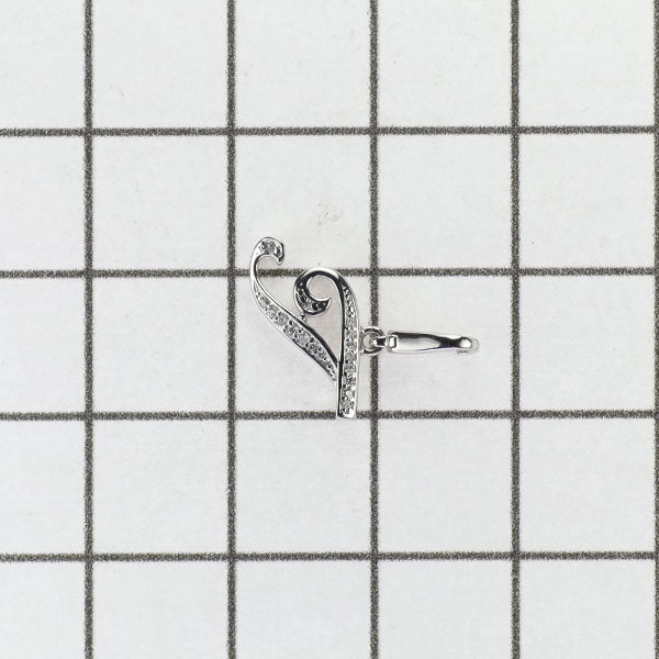 ゆきざき K18WG ダイヤモンド チャーム 0.04ct ノンブルアルファ「T」
