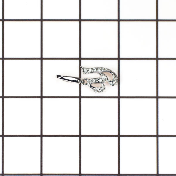 ゆきざき K18WG ダイヤモンド チャーム 兼ペンダントトップ 0.06ct ノンブル イニシャル「Y」