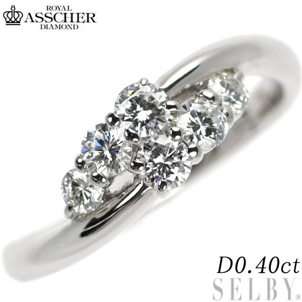 ロイヤルアッシャー Pt900 ダイヤモンド リング 0.40ct