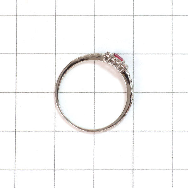 Pt950 ルビー ダイヤモンド リング 0.08ct D0.22ct