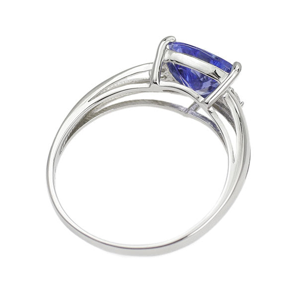 Pt900 タンザナイト ダイヤモンド リング 1.00ct D0.05ct