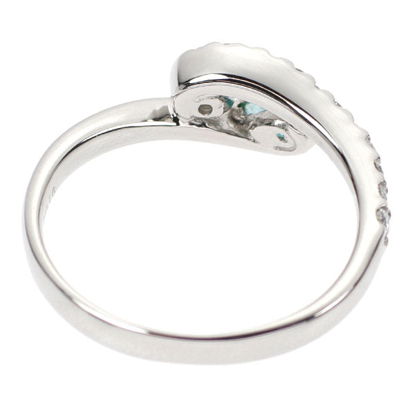 Pt900 パライバトルマリン ダイヤモンド リング 0.117ct D0.16ct