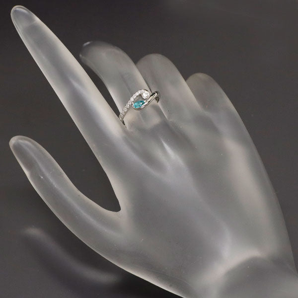 Pt900 パライバトルマリン ダイヤモンド リング 0.117ct D0.16ct