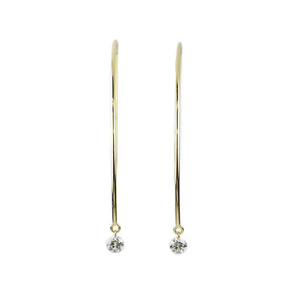アーカー K18YG ダイヤモンド ピアス 0.12ct