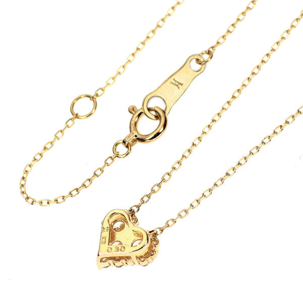 ヴァンドーム青山 K18YG ダイヤモンド ペンダントネックレス 0.30ct ハート