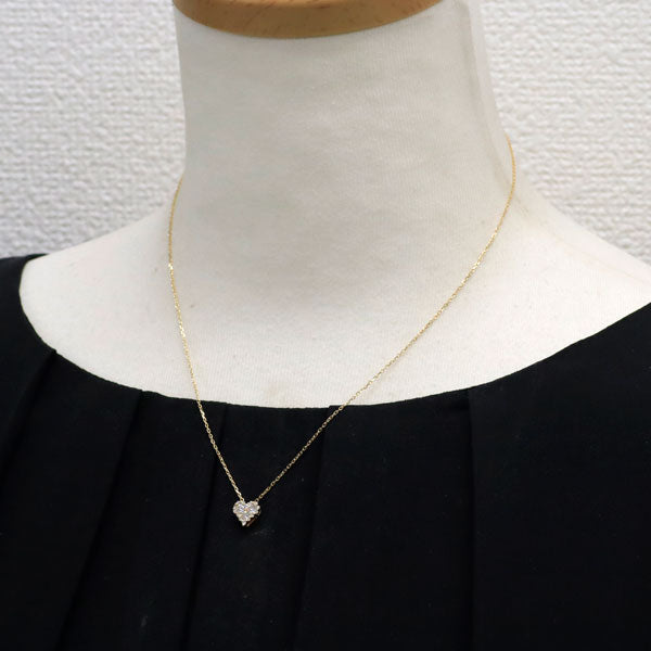 ヴァンドーム青山 K18YG ダイヤモンド ペンダントネックレス 0.30ct ハート