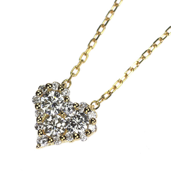 ヴァンドーム青山 K18YG ダイヤモンド ペンダントネックレス 0.30ct ハート