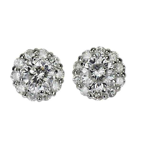 新品 Pt900/ Pt950 D&D144 ダイヤモンド ピアス 0.620ct D/E VS1/SI1 D0.28ct 【エスコレ】