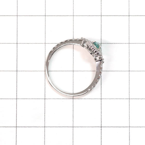 新品 希少 Pt950 宝石品質 ブルーコーネルピン ダイヤモンド リング 0.355ct D0.34ct 【エスコレ】