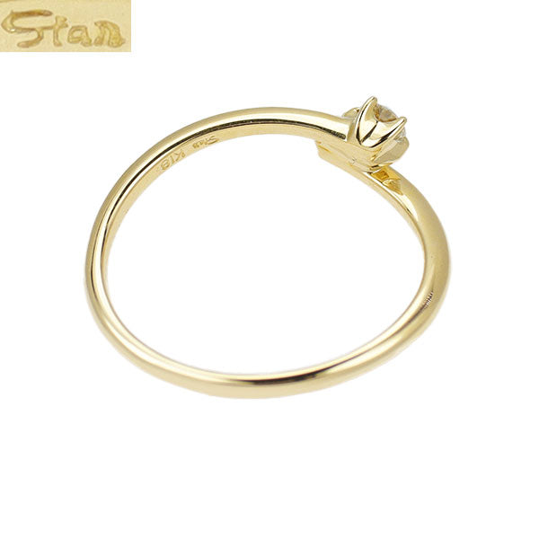 スタージュエリー K18YG ダイヤモンド リング 0.10ct