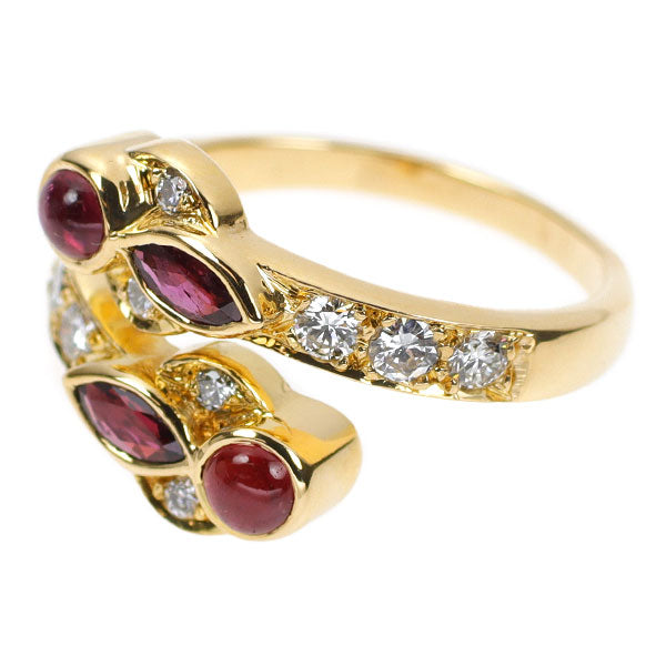 グラフ K18YG ルビー ダイヤモンド リング 0.95ct D0.35ct 《セルビー銀座店》【中古】