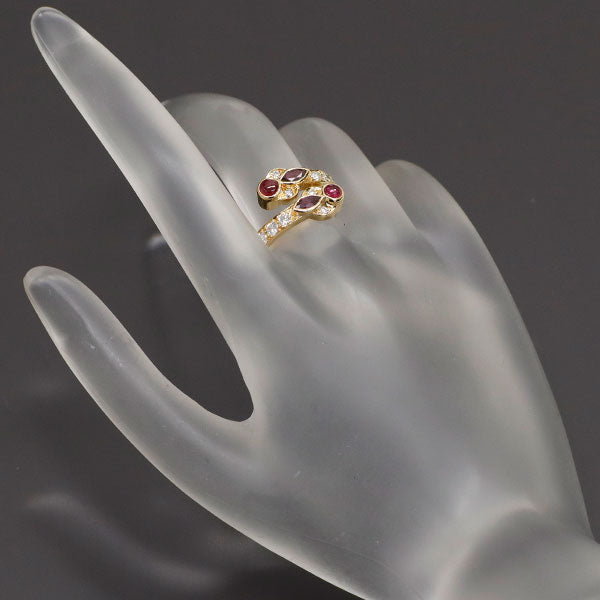 グラフ K18YG ルビー ダイヤモンド リング 0.95ct D0.35ct 《セルビー銀座店》【中古】