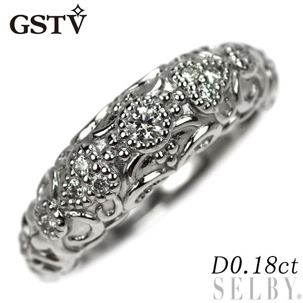 GSTV Pt999 ダイヤモンド リング 0.18ct
