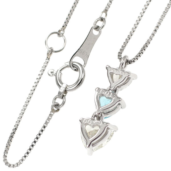 Pt パライバトルマリン ダイヤモンド ペンダントネックレス 0.17ct D0.59ct