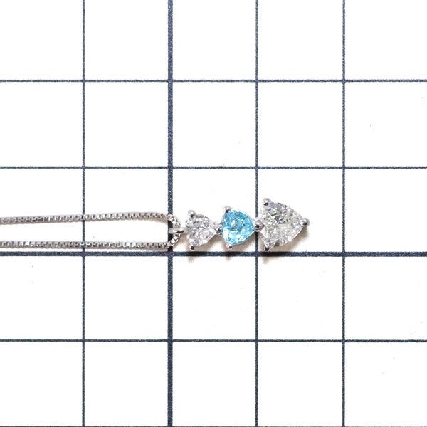Pt パライバトルマリン ダイヤモンド ペンダントネックレス 0.17ct D0.59ct