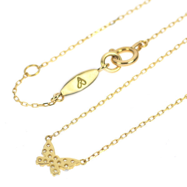 ヴィヴィアンクチュール/アーカー K18YG ダイヤモンド ペンダントネックレス 0.06ct 蝶