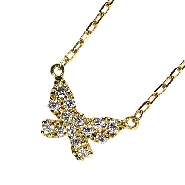 ヴィヴィアンクチュール/アーカー K18YG ダイヤモンド ペンダントネックレス 0.06ct 蝶