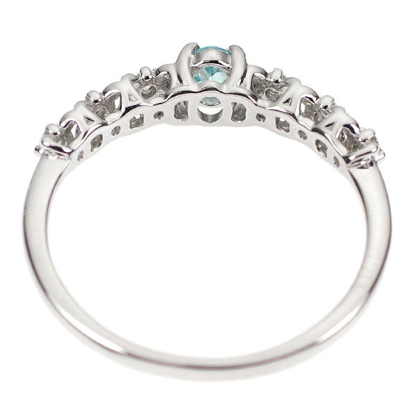 Pt999 パライバトルマリン ダイヤモンド リング 0.10ct D0.05ct