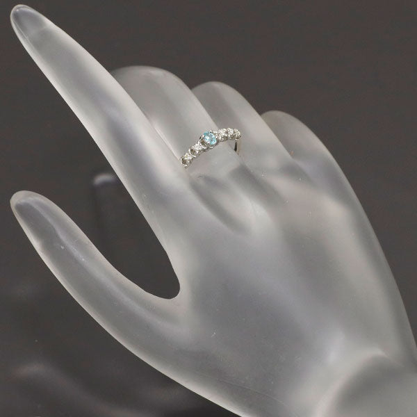 Pt999 パライバトルマリン ダイヤモンド リング 0.10ct D0.05ct