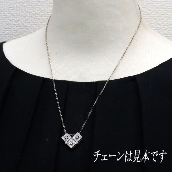 田崎真珠 K18WG ダイヤモンド ペンダントトップ 0.62ct  2WAY