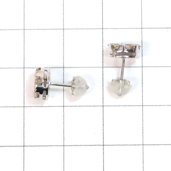 K18WG/Pt900 ダイヤモンド ピアス 1.00ct