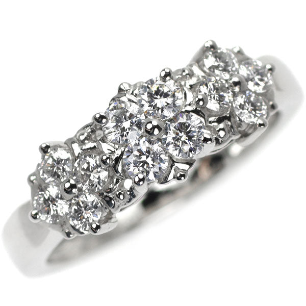 Pt950 ダイヤモンド リング 0.65ct フラワー