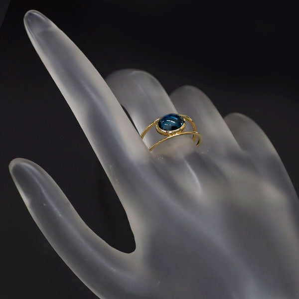 K18YG ロンドンブルートパーズ リング 1.50ct