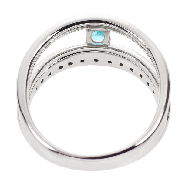 Pt900 パライバ トルマリン ダイヤモンド リング 0.17ct D0.10ct