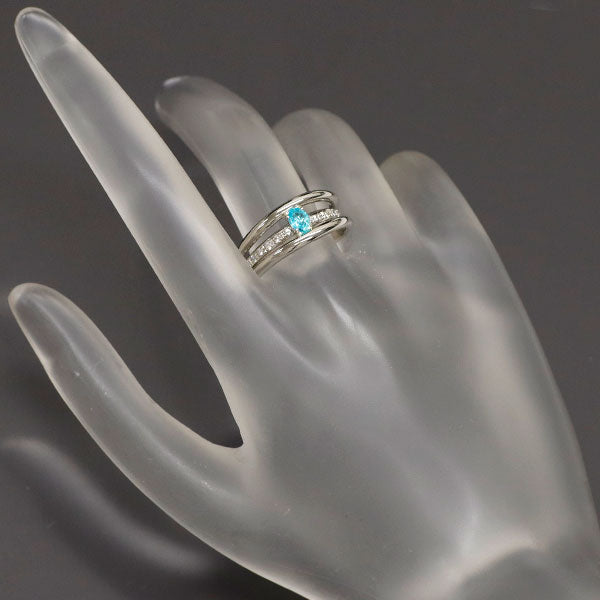Pt900 パライバ トルマリン ダイヤモンド リング 0.17ct D0.10ct