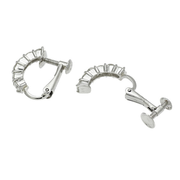 Pt900 ダイヤモンド イヤリング 0.86ct フープ