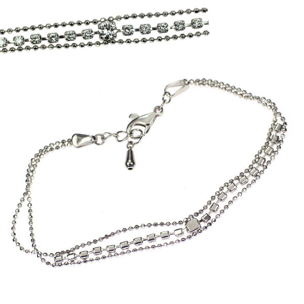K18WG ダイヤモンド ブレスレット 0.63ct